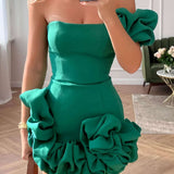 Valeria | One-Shoulder Bodycon Rüschenkleid – Elegante Raffinesse met een speelse touch