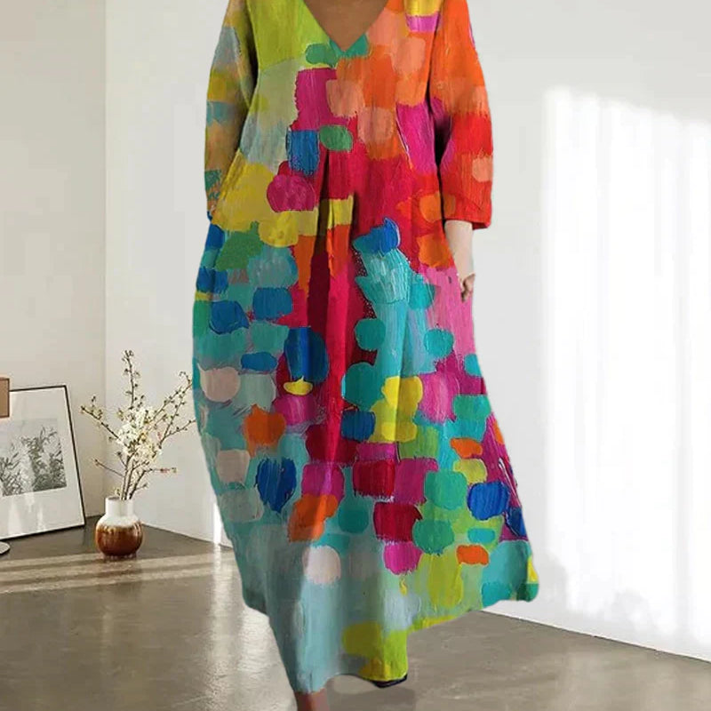 Margot™ Kleurrijke Boho Maxi Jurk