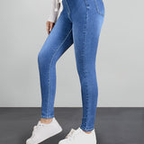 Jegging – Slim Fit Stretchbroek met Elastische Taille en Denim Look jeans