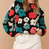 Christina™ Dames Trui Met Bloemenprint