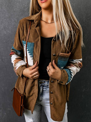 Casual Jas met Print | Boho Stijl | Zachte Pasvorm
