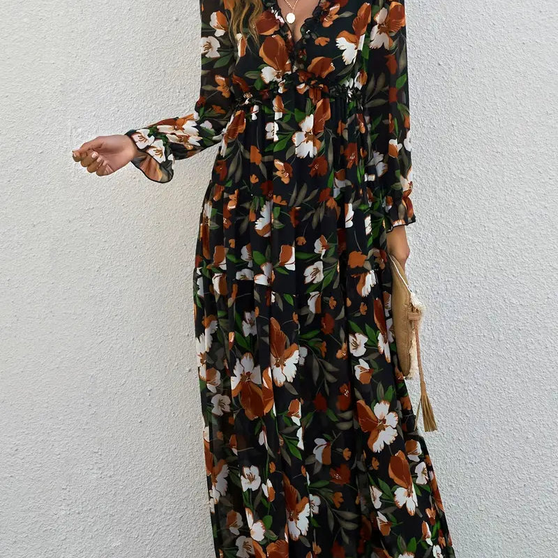 Renée-Sophie™ Romantische Bloemen Maxi Jurk
