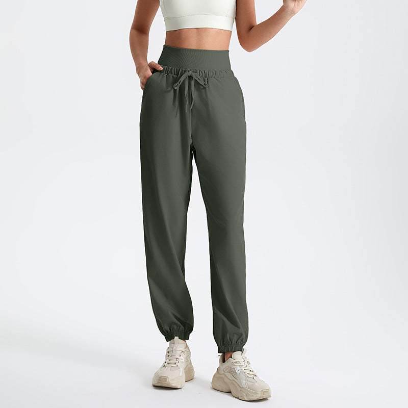 Sportieve dames joggingbroek hoge taille – comfortabel met zakken