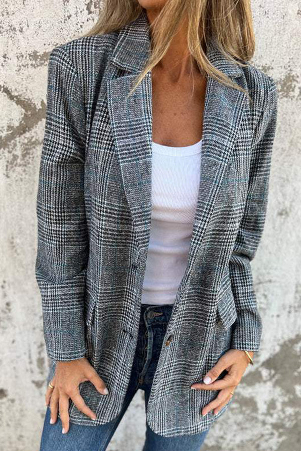 Elegante™ Geruite Blazer voor Dames