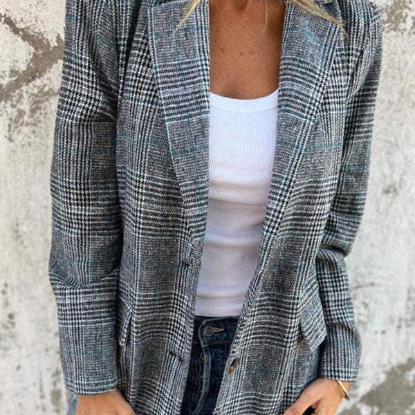 Ellen™ Elegante Geruite Blazer voor Dames