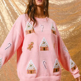Jocelyn | Vrouwen Winter Kerst Crew Neck Sweater