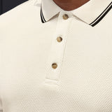 Premium Polo met Structuur en Contrast Details