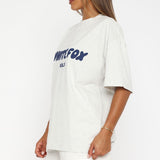 Offstage Oversized T-shirt Mineral Grijs – Relaxed, Comfortabel en Tijdloos Stijlvol