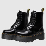 Ella | Elegante Plateauboots van Leer – Stijlvolle Schoenen met Comfort