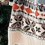 Dames Rendier Gebreide Trui | Gezellige Pasvorm en Feestelijk Winterontwerp