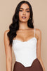Eliza | Stijlvolle Witte Bustier-Top met Dunne Bandjes