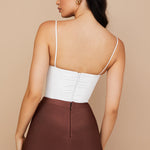 Eliza | Stijlvolle Witte Bustier-Top met Dunne Bandjes