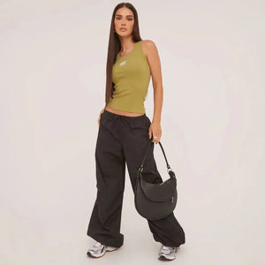Lina | Geribbelde Tanktop met Borduring