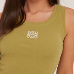 Lina | Geribbelde Tanktop met Borduring