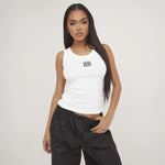Lina | Geribbelde Tanktop met Borduring