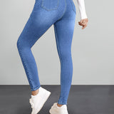 Jegging – Slim Fit Stretchbroek met Elastische Taille en Denim Look jeans