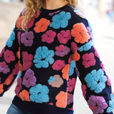 Christina™ Dames Trui Met Bloemenprint