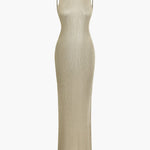 Lisa | Glamoureuze Rugloze Maxi-Jurk – Elegantie ontmoet Verleiding