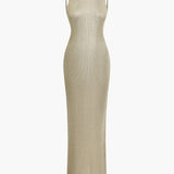 Lisa | Glamoureuze Rugloze Maxi-jurk – Elegantie ontmoet Verleiding