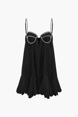 Sophia | Glamoureus Mini-jurk met Kristalbandjes – Vrouwelijk & stijlvol voor speciale gelegenheden