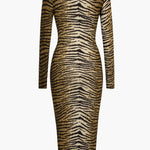 Leona | Elegante Luipaard-Print Midi-jurk – Wild & Stijlvol