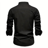 Heren Overhemd Slim Fit Knopen Casual Elegant