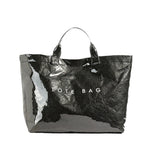 Amber™ Trendy lakleren tote bag