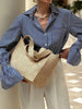 Gestreepte Damesblouse in Marineblauw met Uitlopende Mouwen