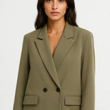 Elegante Blazer met Dubbele Knopen en Getailleerde Pasvorm