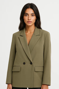 Elegante Blazer met Dubbele Knopen en Getailleerde Pasvorm