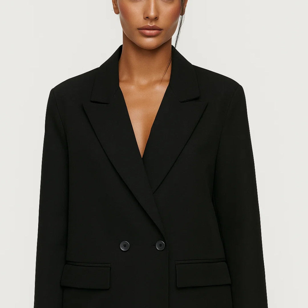 Elegante Blazer met Dubbele Knopen en Getailleerde Pasvorm