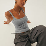 Anke | Casual geribbeld tanktop met ronde hals