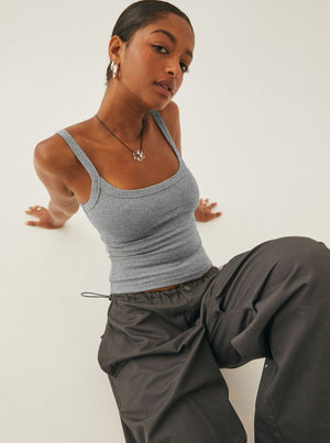 Anke | Casual geribbeld tanktop met ronde hals