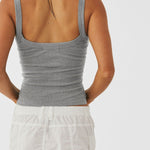 Anke | Casual geribbeld tanktop met ronde hals