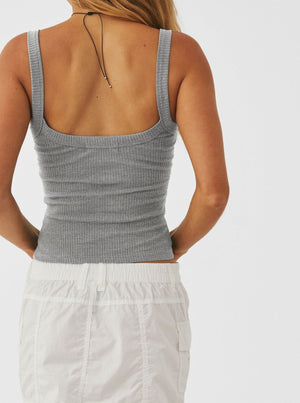 Anke | Casual geribbeld tanktop met ronde hals