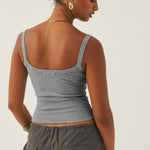Anke | Casual geribbeld tanktop met ronde hals