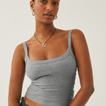 Anke | Casual geribbeld tanktop met ronde hals