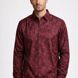 Overhemd Heren - Slim Fit Lange Mouw met Bloemenprint | Casual