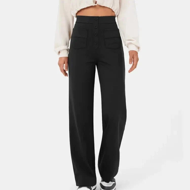ComfortRise elastische casual broek – hoge taille & rekbaar design