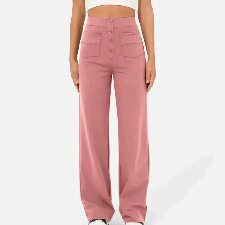 ComfortRise elastische casual broek – hoge taille & rekbaar design