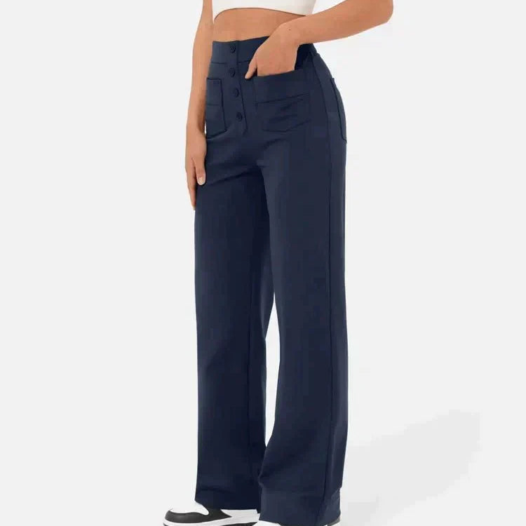 ComfortRise elastische casual broek – hoge taille & rekbaar design
