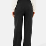 Hannah | Wijde Pijpen Hoge Taille Broek Met Voorzakken