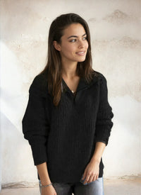 Adrianna™ Chique Half-Zip Trui Vrouw