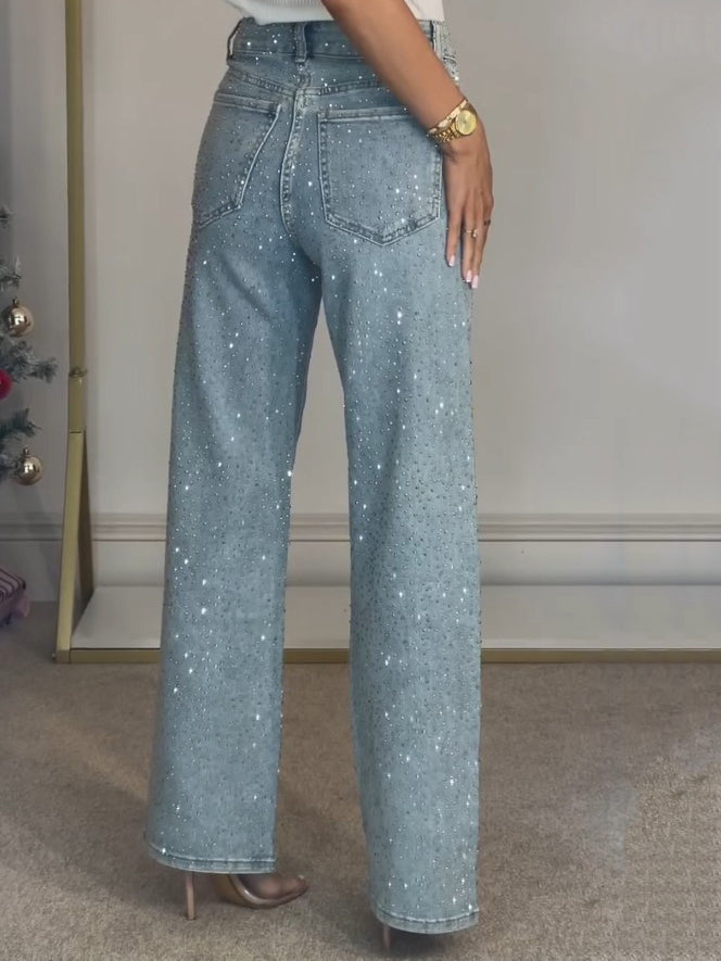 Glitterende™ damesjeans