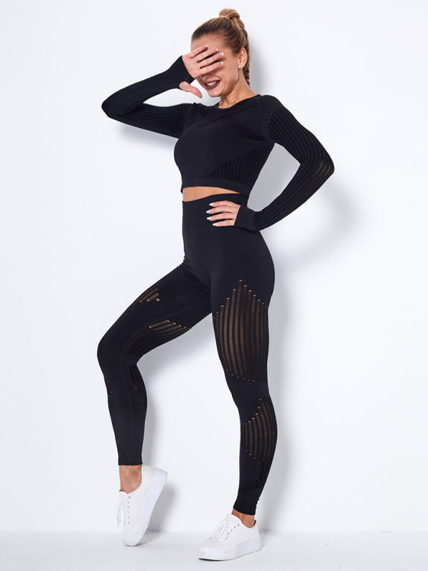 Lea | Naadloos 2-delig Sportset met Structuur-Design