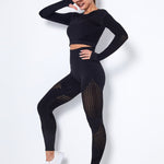 Lea | Naadloos 2-delig Sportset met Structuur-Design