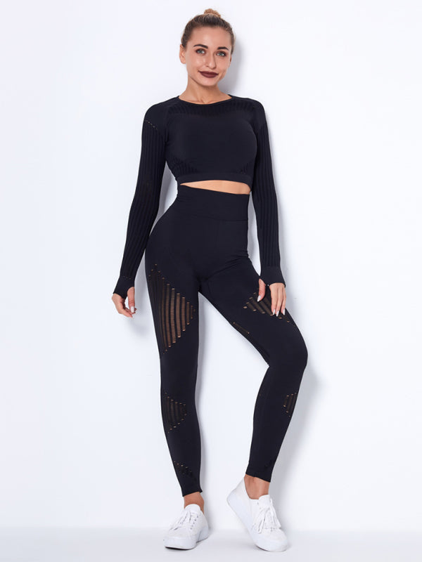Lea | Naadloos 2-delig Sportset met Structuur-Design