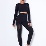 Lea | Naadloos 2-delig Sportset met Structuur-Design