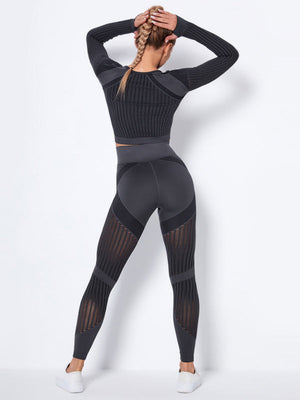 Lea | Naadloos 2-delig Sportset met Structuur-Design