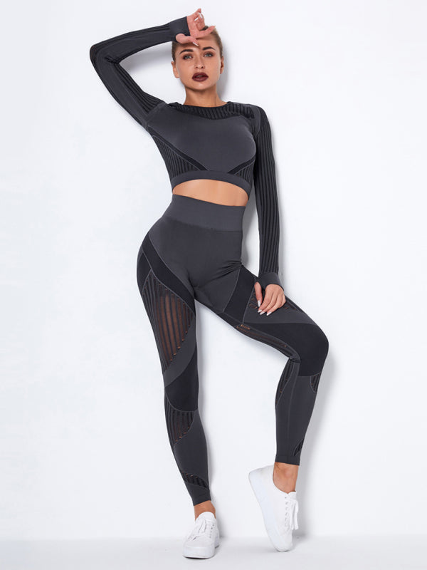 Lea | Naadloos 2-delig Sportset met Structuur-Design